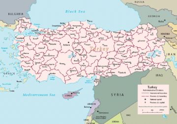Turkey Map, Private Turkey Tour Map