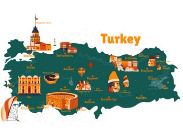 Turkey Map, Private Turkey Tour Map