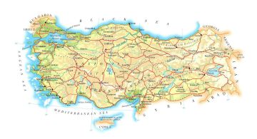Turkey Map, Private Turkey Tour Map